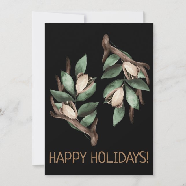 Antler with green branch Postcard (Front)