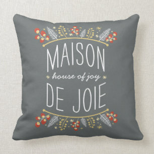 Antlers Berries and Pine   Accent Pillow