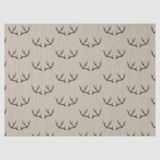 Antlers, black and taupe tissue paper