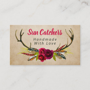 Antlers Handmade Sun Catchers Business Card