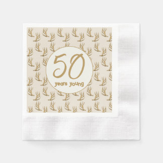 Antlers Hunter Birthday Years Young  Napkin