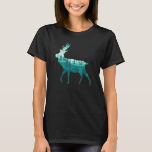 Antlers Outdoor Nature Trees Wildlife Forest Anima T-Shirt