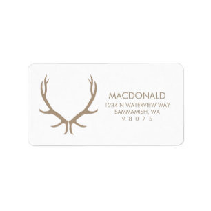 Antlers Return Address Label
