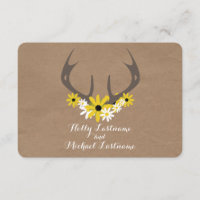 Antlers + Wildflowers Cardboard Inspired RSVP