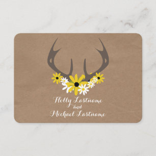Antlers + Wildflowers Cardboard Inspired RSVP