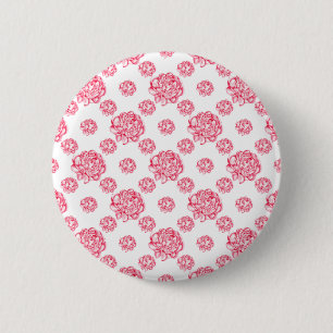 Antlers With Floral 6 Cm Round Badge