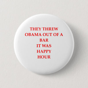 anto obama joke 6 cm round badge