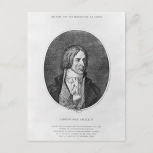 Antoine Christophe Saliceti  engraved Postcard