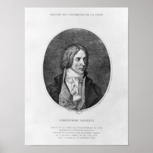 Antoine Christophe Saliceti  engraved Poster