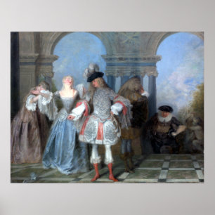 Antoine Watteau The French Comedians Poster