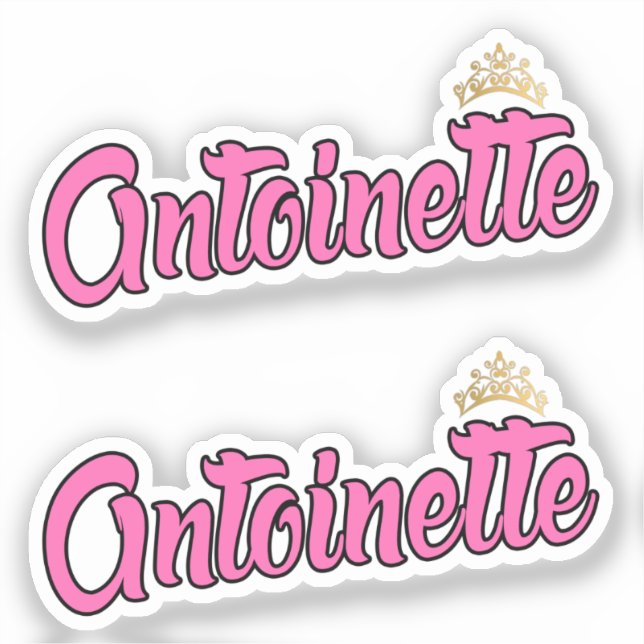 Antoinette Pink Name x2 Vinyl (Front)
