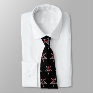 Anton Lavey Sigil {Red} Tie