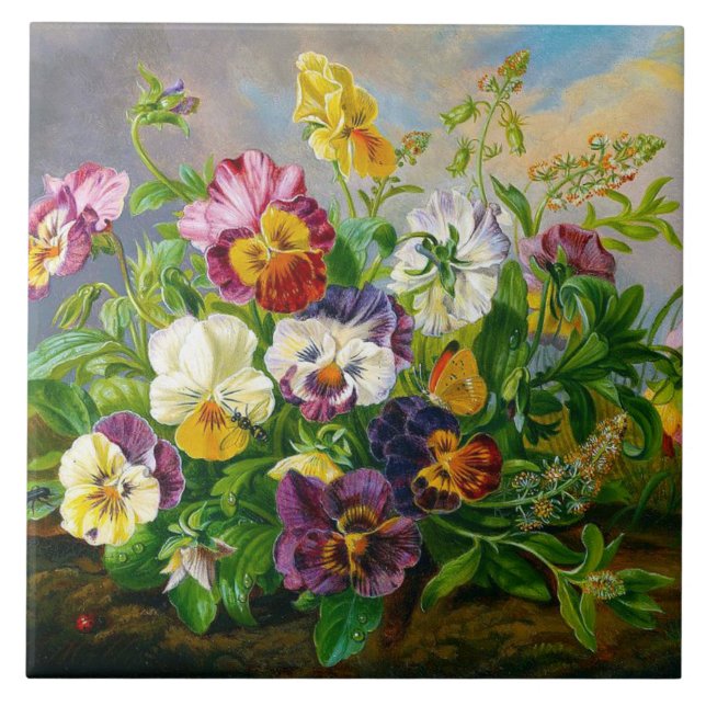 Anton Mollis VintagePansy Tile (Front)