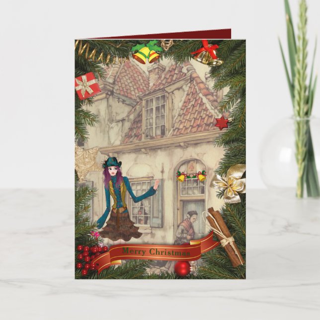 Anton Pieck Christmas Greetings Holiday Card (Front)