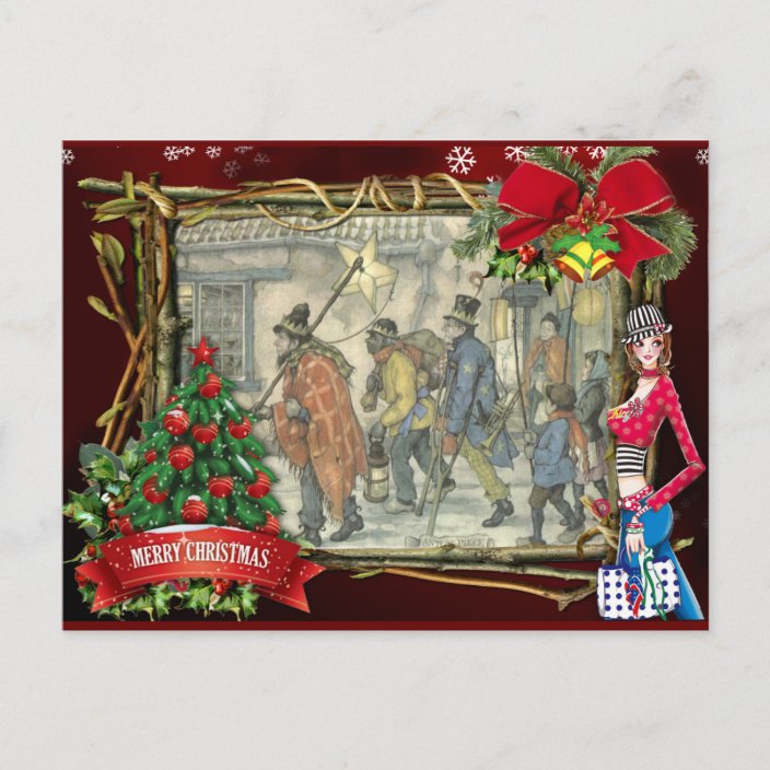 Anton Pieck christmas greetings Holiday Postcard | Zazzle.co.uk