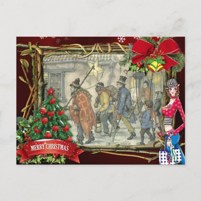 Anton Pieck Christmas invitation Holiday Postcard (Front)