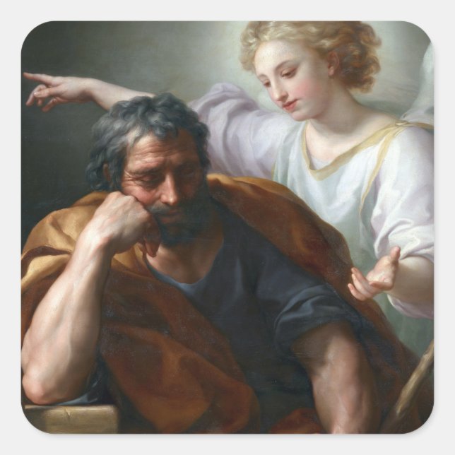 Anton Raphael Mengs The Dream of St. Joseph Square Sticker (Front)