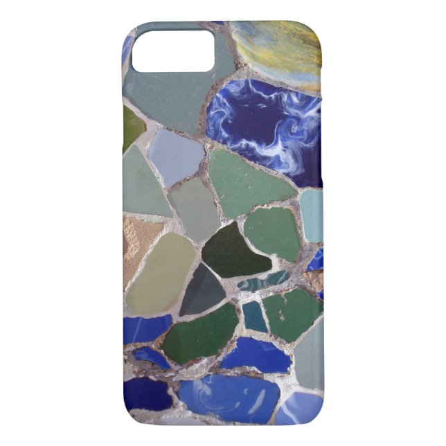 Antoni Gaudi Blue Mosaics Case-Mate iPhone Case (Back)