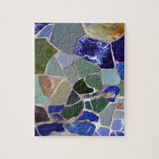 Antoni Gaudi Blue Mosaics Jigsaw Puzzle (Vertical)