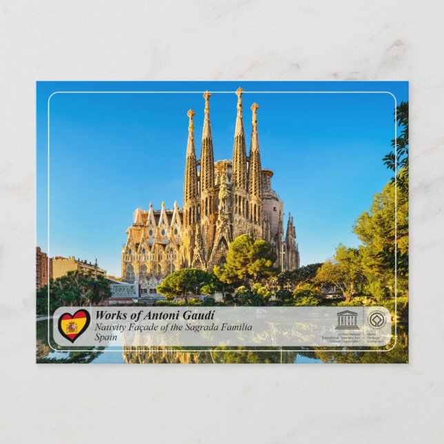 Antoni Gaudí - Sagrada Família - Nativity Facade Postcard (Front)