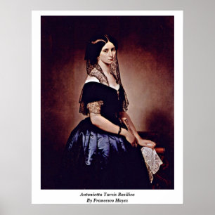 Antonietta Tarsis Basilico By Francesco Hayez Poster