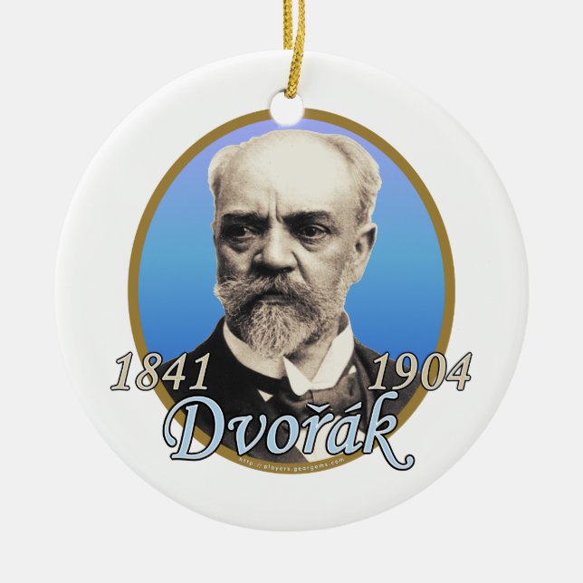 Antonin Dvorak Ceramic Tree Decoration (Front)