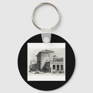 Antonio Basoli's Alphabeto Pittorico: Letter P Key Ring