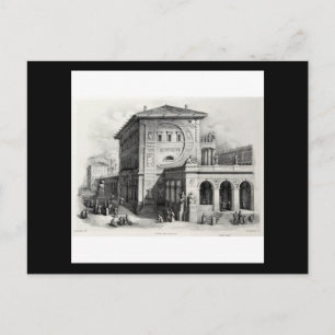 Antonio Basoli's Alphabeto Pittorico: Letter P Postcard