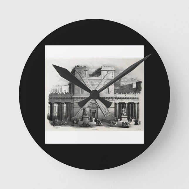 Antonio Basoli's Alphabeto Pittorico: Letter X Round Clock (Front)