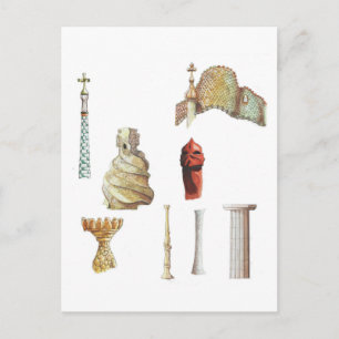 Antonio Gaudi. Barcelona. Spain. Architectural Postcard
