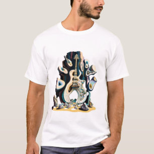 Antonio Gaudi styled painting, rock-band music T-Shirt