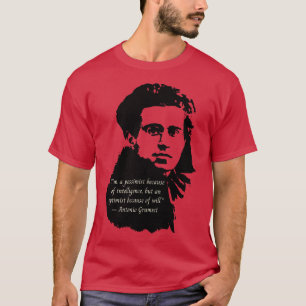 Antonio Gramsci portrait and quote Im a pessimist T-Shirt
