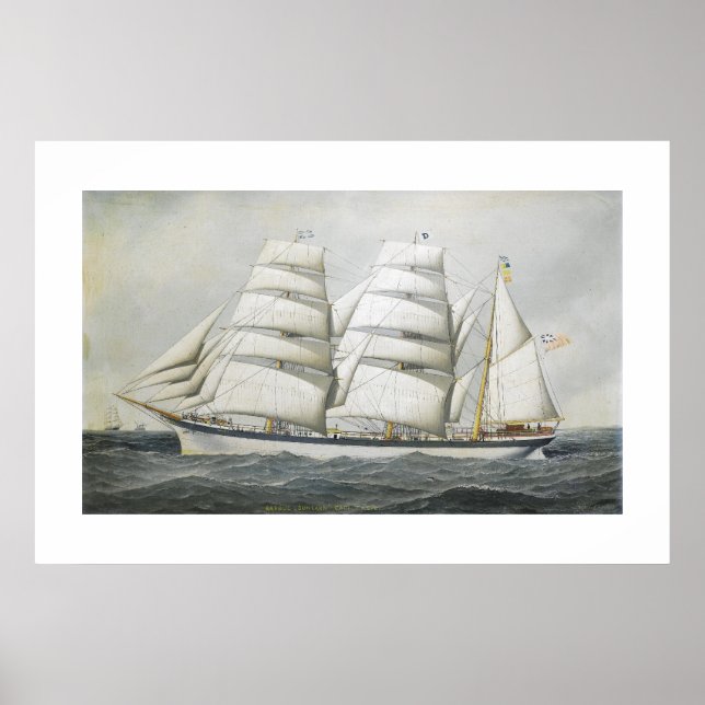 Antonio Jacobsen The British barque Dunearn Poster (Front)