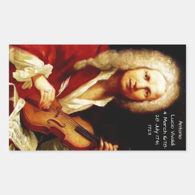 Antonio Lucio Vivaldi 1723 Rectangular Sticker (Front)