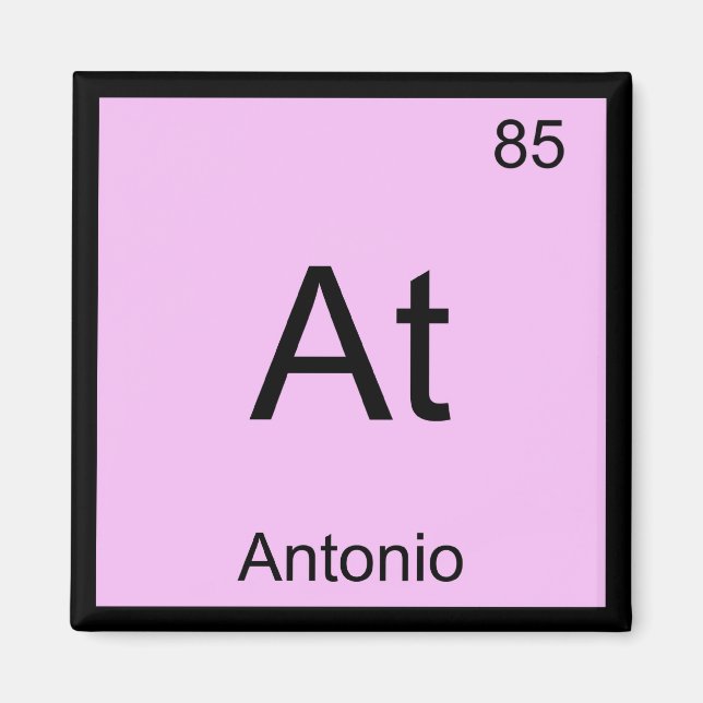 Antonio Name Chemistry Element Periodic Table Magnet (Front)