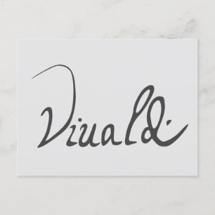 Antonio Vivaldi Signature Postcard