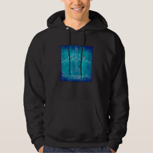 Antonov An 225 Cargo Jet Plane Aircraft Blueprint Hoodie
