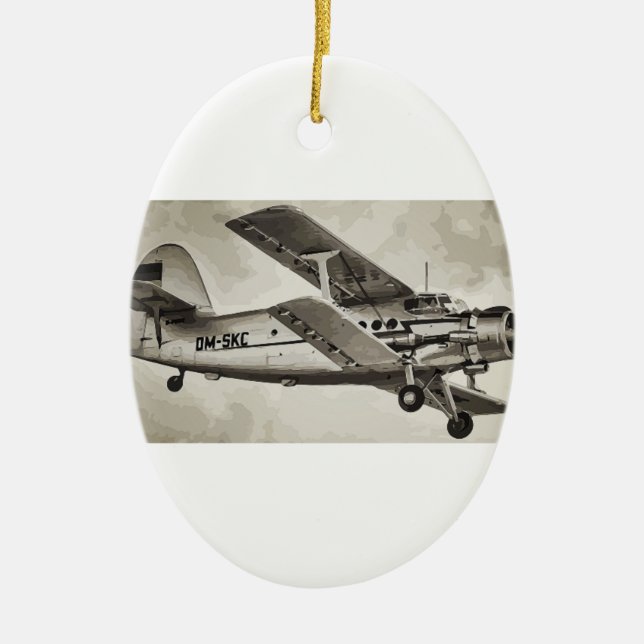 Antonov an-2 ceramic tree decoration (Front)