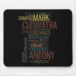 Antony and Cleopatra Word Mosaic Mouse Mat