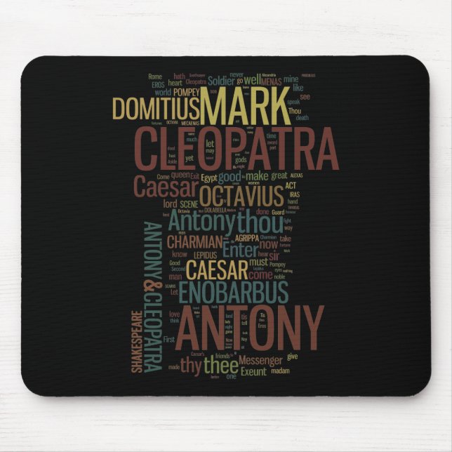 Antony and Cleopatra Word Mosaic Mouse Mat (Front)