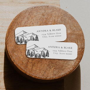 ANTORA Black & White Mountains Return Address