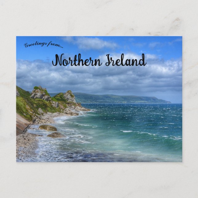 Antrim Coast Near Glenarm Northern Ireland Postcard (Front)