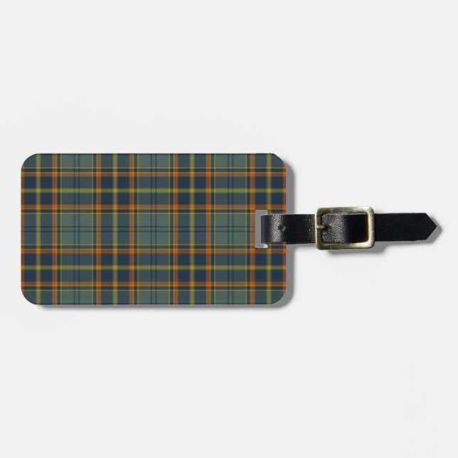 Antrim County Irish Tartan Luggage Tag (Front Horizontal)