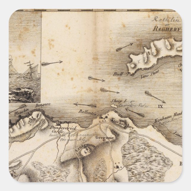 Antrim, Raghery Square Sticker (Front)