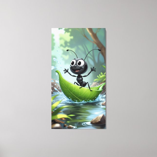 Ant's Adventure: A Whimsical Journey  Canvas Print (Front)