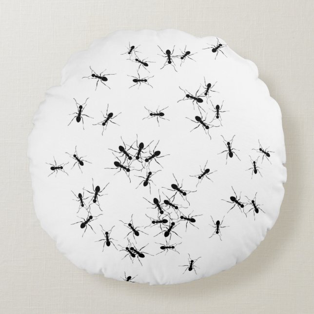 Ants All Over Round Cushion (Front)