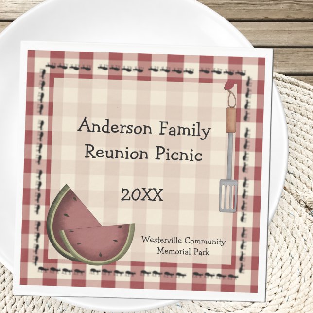 Ants and Watermelon Picnic Napkin (Creator Uploaded)