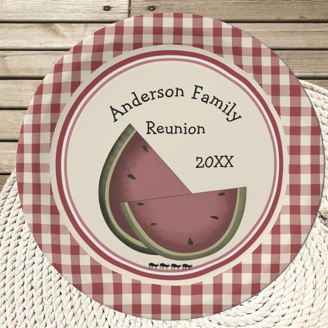 Ants and Watermelon Picnic Paper Plate (Creator Uploaded)