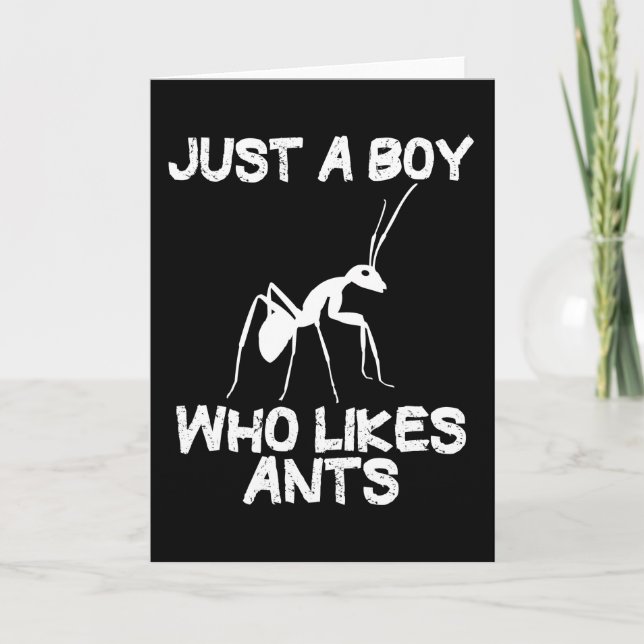 Ants Ant Keeping Ant Farm Funny Quote Gift Boys Card (Front)
