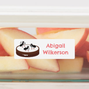 Ants ice skating on cookie cartoon personalised